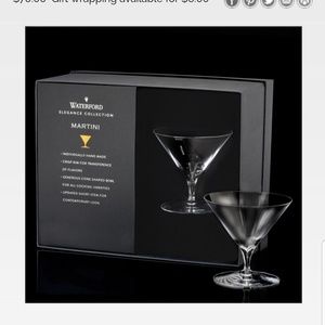 New Waterford elegance martini glasses.